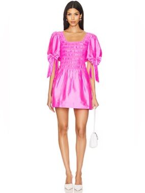 damson madder mansi short-sleeve smocked mini dress Damson Madder | Dresses | Damson Madder Mansi Shortsleeve Smocked Mini Dress Eu Size 6 Us Size 2